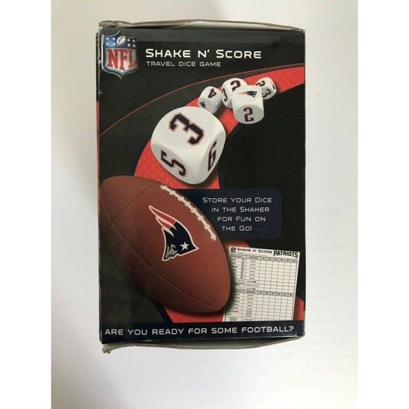 NFL New England Patriots Shake N Score Travel Dice Game NEW - Picture 3 of 8